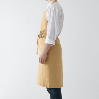 Honey Washed Linen Chef Apron 3