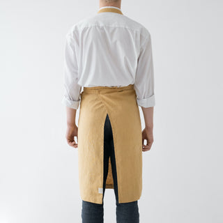 Honey Washed Linen Chef Apron 2