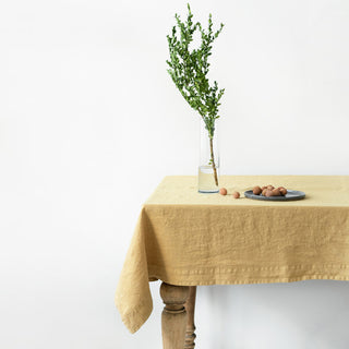 Honey Washed Linen Tablecloth 