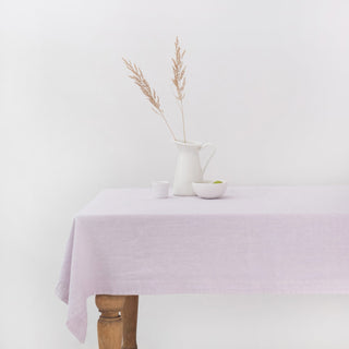 Lavender Fog Linen Tablecloth 1