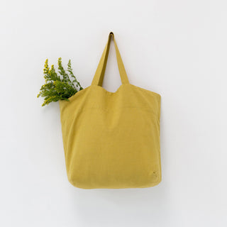 Lemon Curry Big Linen Bag 2 