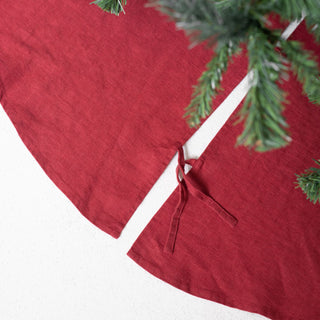 Red Pear Christmas Tree Skirt Untied 3