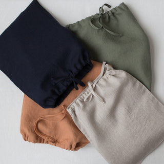 Butterum Color Currant Linen Men's Loungewear Set Bags 7