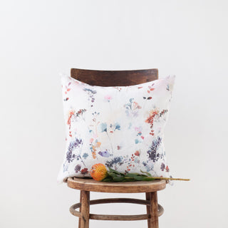 Watercolor Washed Linen Cushion Cover 