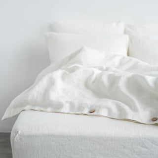 White Washed Linen Duvet Cover Set 12