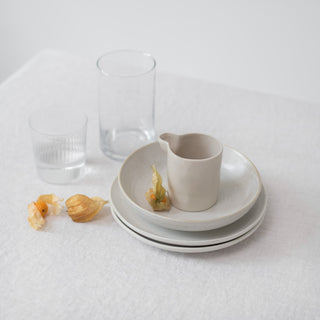 White Lightweight Linen Tablecloth 2