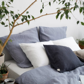 Dapple Grey Color Hemp Pillow Case 4
