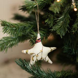 Mistletoe Linen Christmas Tree Decorations 3