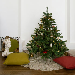 Mistletoe Linen Christmas Tree Decorations on Christmas Tree 5