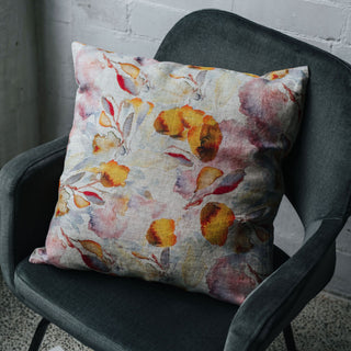 Orange Flow on Natural Linen Cushion Cover 4 4