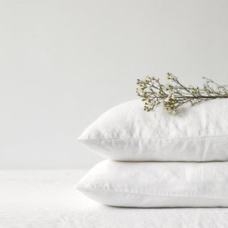 White Linen Pillowcase - Linen Tales 